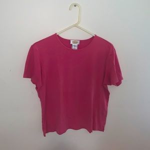 Pink Talbots crop shirt, medium